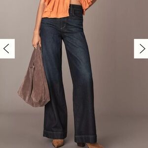 NWT Joe's Jeans The Mia High-Rise Wide-Leg Jeans Resolute Wash